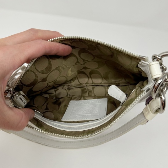 Coach White Shoulder Bag with Multicolor Dots - Picture 8 of 9